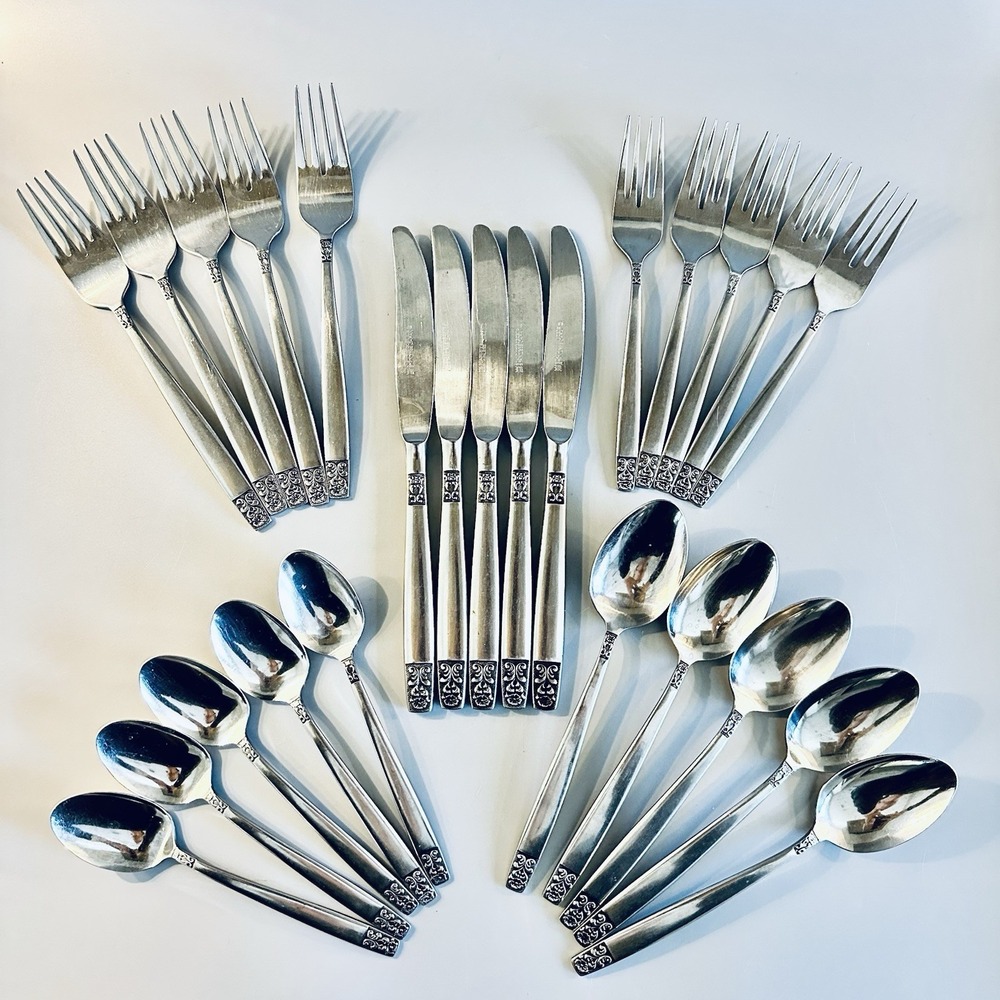 Stanley‎ Roberts JAPAN Danesmore Stainless Flatware Silverware 25 Pc 6 settings